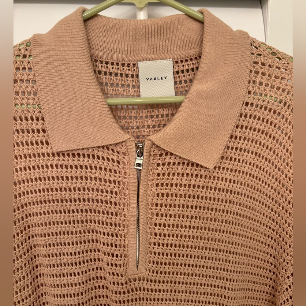 Varley knitwear NEW zip top S small